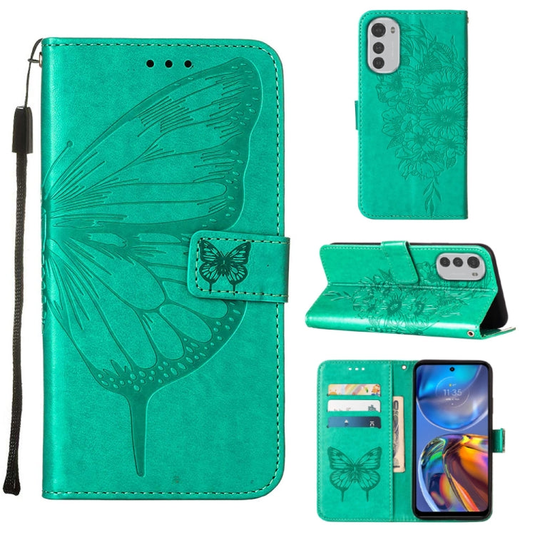 Embossed Butterfly Leather Phone Case, For Motorola Moto E32