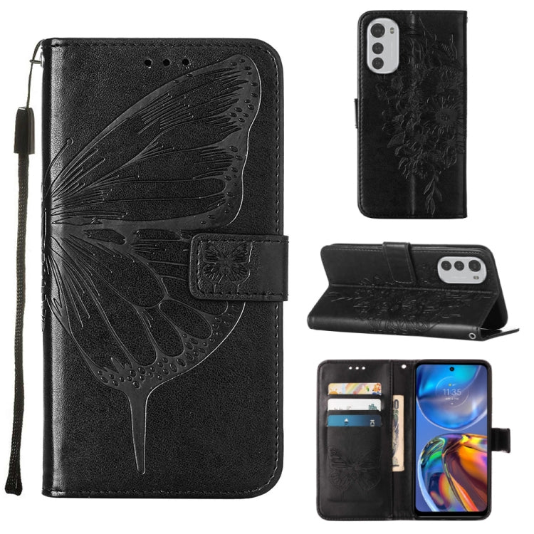 Embossed Butterfly Leather Phone Case, For Motorola Moto E32
