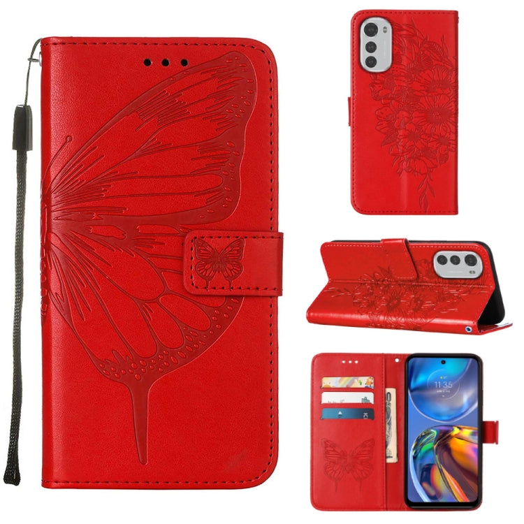 Embossed Butterfly Leather Phone Case, For Motorola Moto E32