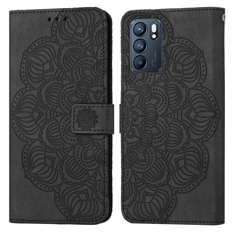 Mandala Embossed Flip Leather Phone Case, For OPPO Reno6 5G, For OPPO Reno6 Pro 5G, For OPPO Reno7 5G