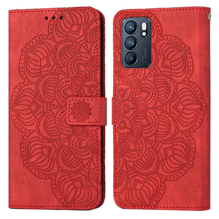 Mandala Embossed Flip Leather Phone Case, For OPPO Reno6 5G, For OPPO Reno6 Pro 5G, For OPPO Reno7 5G
