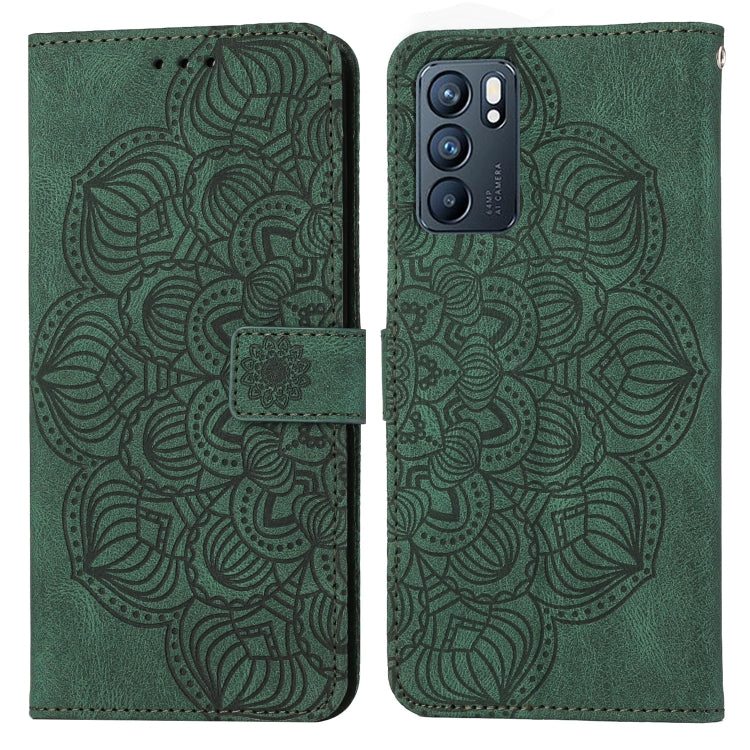Mandala Embossed Flip Leather Phone Case, For OPPO Reno6 5G, For OPPO Reno6 Pro 5G, For OPPO Reno7 5G