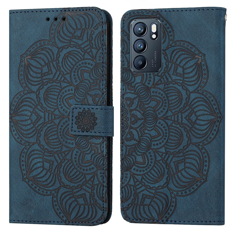 Mandala Embossed Flip Leather Phone Case, For OPPO Reno6 5G, For OPPO Reno6 Pro 5G, For OPPO Reno7 5G