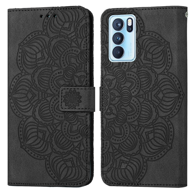 Mandala Embossed Flip Leather Phone Case, For OPPO Reno6 5G, For OPPO Reno6 Pro 5G, For OPPO Reno7 5G