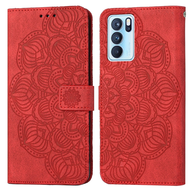 Mandala Embossed Flip Leather Phone Case, For OPPO Reno6 5G, For OPPO Reno6 Pro 5G, For OPPO Reno7 5G