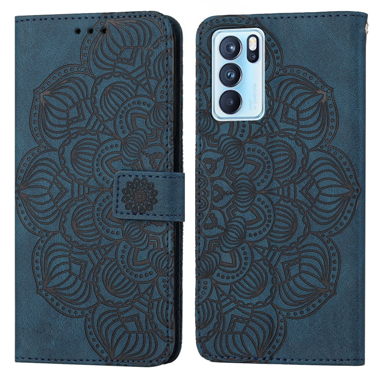Mandala Embossed Flip Leather Phone Case, For OPPO Reno6 5G, For OPPO Reno6 Pro 5G, For OPPO Reno7 5G