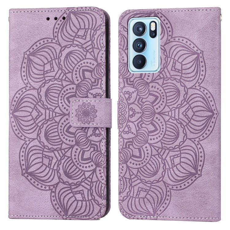 Mandala Embossed Flip Leather Phone Case, For OPPO Reno6 5G, For OPPO Reno6 Pro 5G, For OPPO Reno7 5G