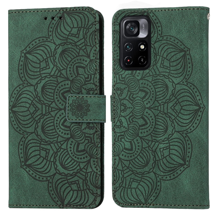 Mandala Embossed Flip Leather Phone Case, For Xiaomi Poco M4 Pro 5G, For Xiaomi Poco X3 NFC, For Xiaomi Poco X4 Pro 5G