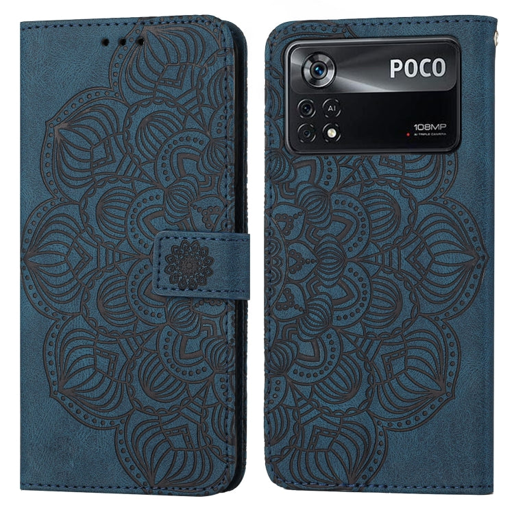 Mandala Embossed Flip Leather Phone Case, For Xiaomi Poco M4 Pro 5G, For Xiaomi Poco X3 NFC, For Xiaomi Poco X4 Pro 5G