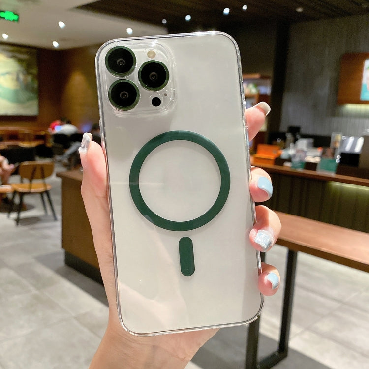 MagSafe Magnetic Transparent PC + Glass Lens Film Phone Case, For iPhone 13 Pro Max, For iPhone 13 Pro, For iPhone 13, For iPhone 12 Pro Max, For iPhone 12 Pro, For iPhone 12