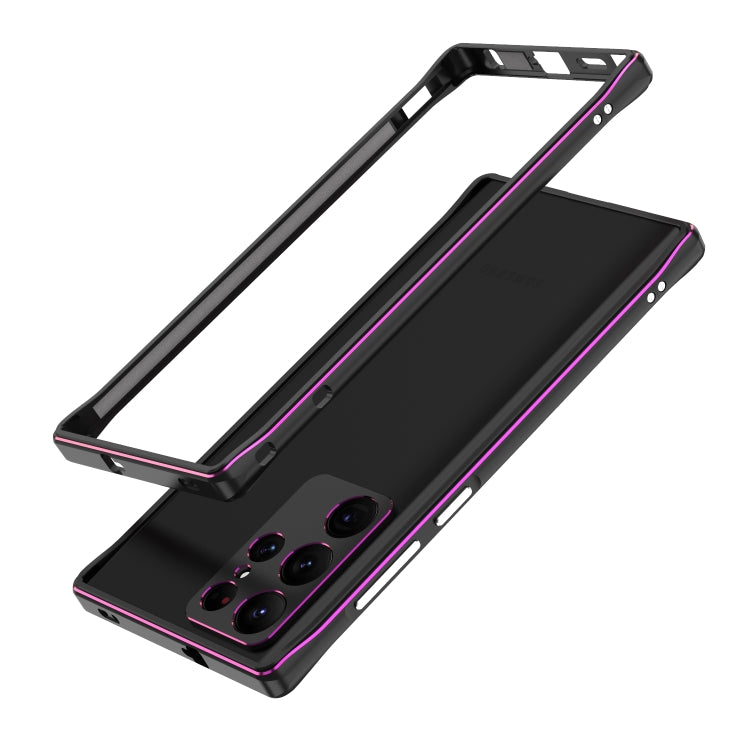 Aurora Series Lens Protector + Metal Frame Protective Phone Case, For Samsung Galaxy S22 Ultra