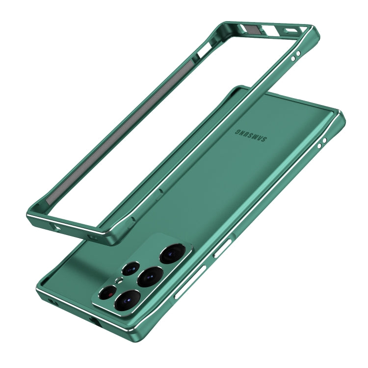 Aurora Series Lens Protector + Metal Frame Protective Phone Case, For Samsung Galaxy S22 Ultra