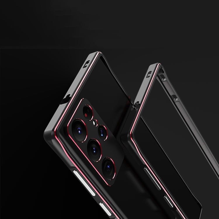 Aurora Series Lens Protector + Metal Frame Protective Phone Case, For Samsung Galaxy S22 Ultra