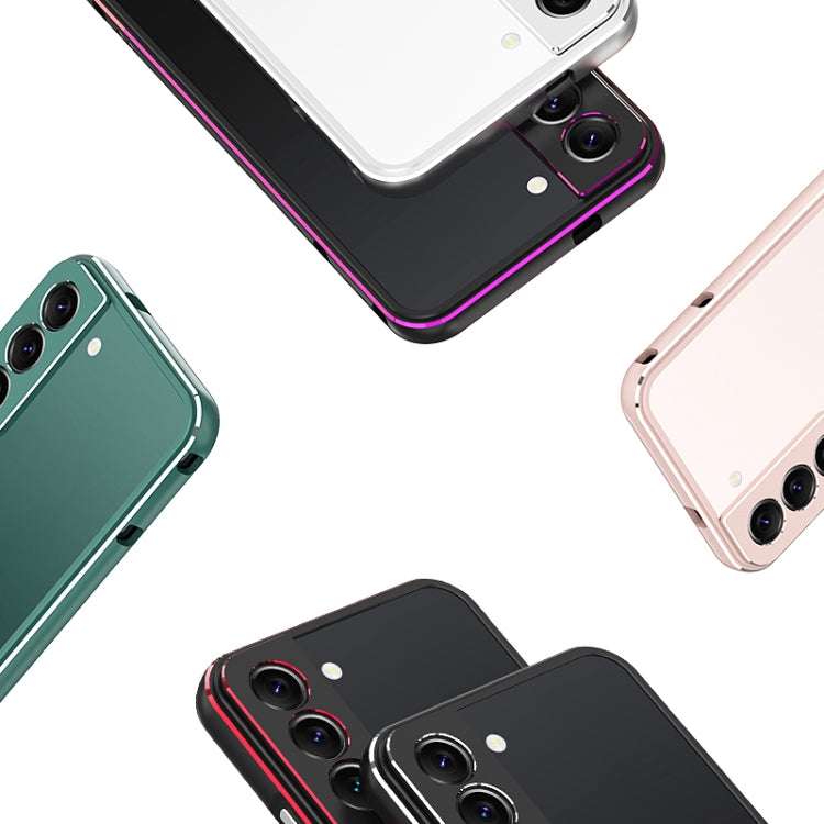 Aurora Series Lens Protector + Metal Frame Protective Phone Case, For Samsung Galaxy S22 5G, For Samsung Galaxy S22+ 5G