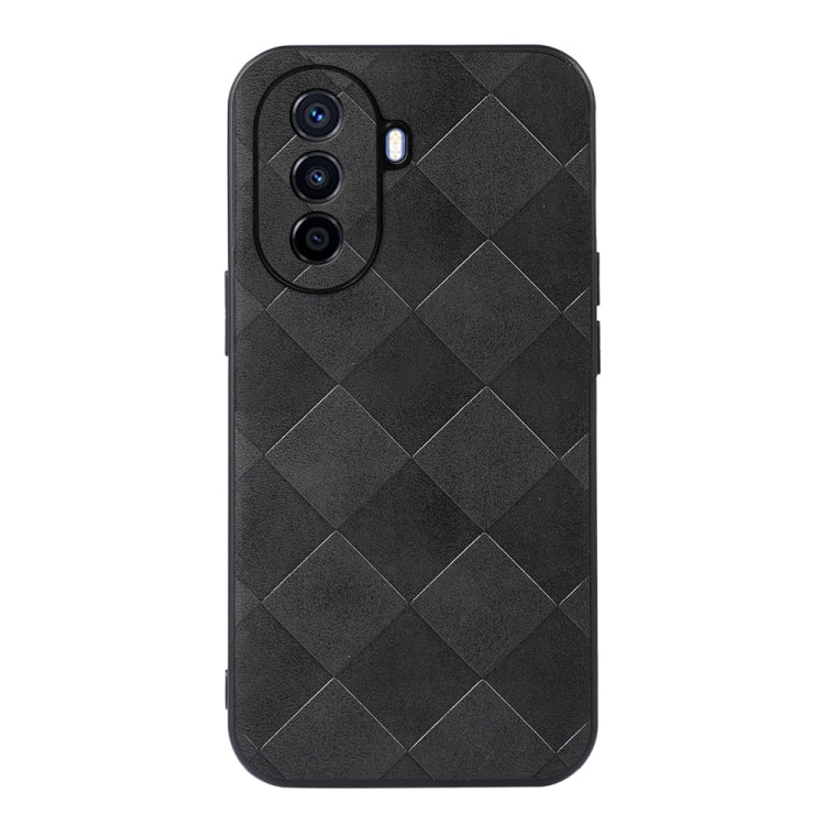 Weave Plaid PU Phone Case, For Huawei Enjoy 50/nova Y70/nova Y70 Plus