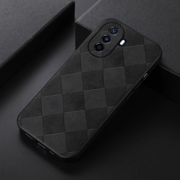 Weave Plaid PU Phone Case, For Huawei Enjoy 50/nova Y70/nova Y70 Plus