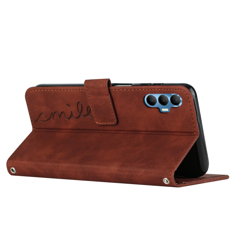 Skin Feel Heart Pattern Leather Phone Case, For Tecno Spark 8P, For Tecno Spark Go 2022