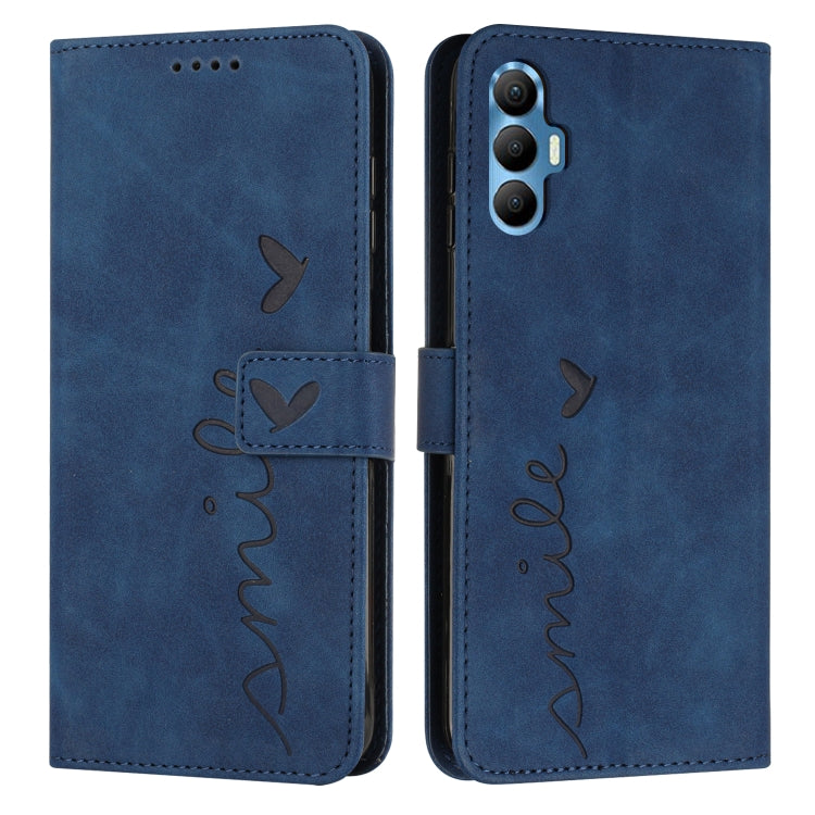 Skin Feel Heart Pattern Leather Phone Case, For Tecno Spark 8P, For Tecno Spark Go 2022