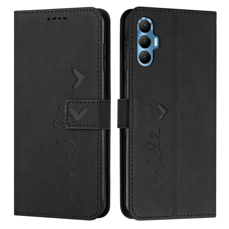 Skin Feel Heart Pattern Leather Phone Case, For Tecno Spark 8P, For Tecno Spark Go 2022