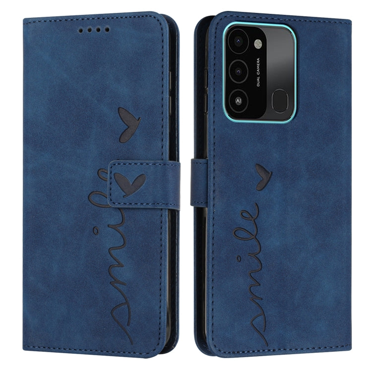 Skin Feel Heart Pattern Leather Phone Case, For Tecno Spark 8P, For Tecno Spark Go 2022