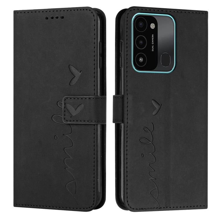 Skin Feel Heart Pattern Leather Phone Case, For Tecno Spark 8P, For Tecno Spark Go 2022