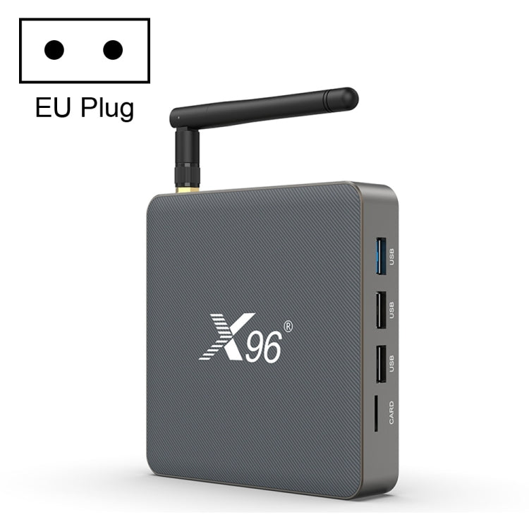 X96 X6 8K Smart TV BOX Android 11.0 Media Player, RK3566 Quad Core ARM Cortex A55, RAM: 8GB, ROM: 128GB, 8GB+128GB, EU Plug