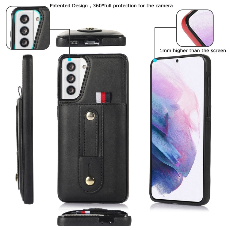 Wristband Kickstand Wallet Leather Phone Case, For Samsung Galaxy S22 5G, For Samsung Galaxy S22+ 5G, For Samsung Galaxy S22 Ultra 5G, For Samsung Galaxy S21 5G, For Samsung Galaxy S21+ 5G, For Samsung Galaxy S21 Ultra 5G, For Samsung Galaxy S20       ...