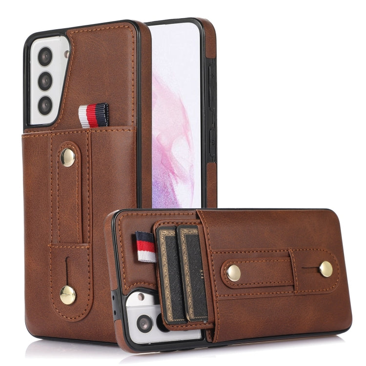 Wristband Kickstand Wallet Leather Phone Case, For Samsung Galaxy S22 5G, For Samsung Galaxy S22+ 5G, For Samsung Galaxy S22 Ultra 5G, For Samsung Galaxy S21 5G, For Samsung Galaxy S21+ 5G, For Samsung Galaxy S21 Ultra 5G, For Samsung Galaxy S20       ...