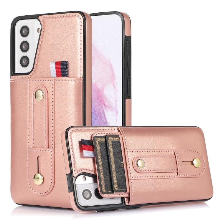 Wristband Kickstand Wallet Leather Phone Case, For Samsung Galaxy S22 5G, For Samsung Galaxy S22+ 5G, For Samsung Galaxy S22 Ultra 5G, For Samsung Galaxy S21 5G, For Samsung Galaxy S21+ 5G, For Samsung Galaxy S21 Ultra 5G, For Samsung Galaxy S20       ...