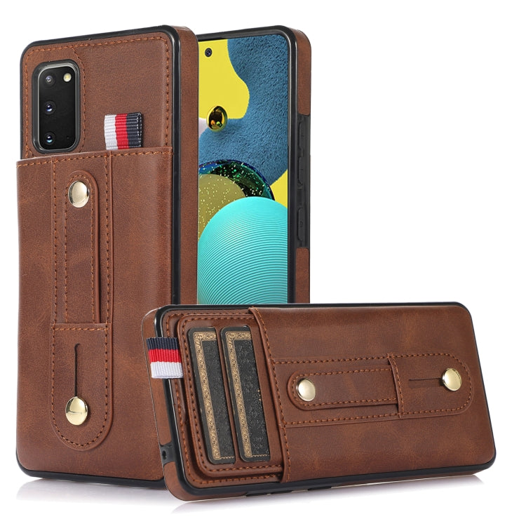 Wristband Kickstand Wallet Leather Phone Case, For Samsung Galaxy S22 5G, For Samsung Galaxy S22+ 5G, For Samsung Galaxy S22 Ultra 5G, For Samsung Galaxy S21 5G, For Samsung Galaxy S21+ 5G, For Samsung Galaxy S21 Ultra 5G, For Samsung Galaxy S20       ...