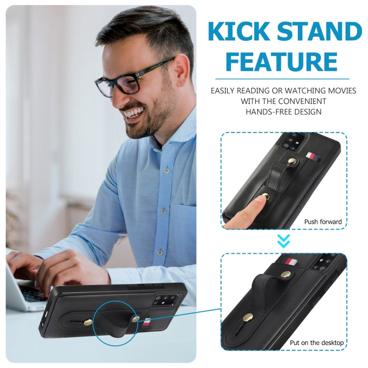 Wristband Kickstand Wallet Leather Phone Case, For Samsung Galaxy S20 FE, For Samsung Galaxy S21 FE 5G, For Samsung Galaxy A73 5G, For Samsung Galaxy A72 5G / 4G, For Samsung Galaxy A52 5G / 4G, For Samsung Galaxy A42 5G, For Samsung Galaxy A32 5G     ...