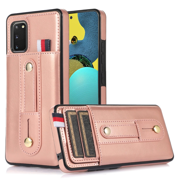 Wristband Kickstand Wallet Leather Phone Case, For Samsung Galaxy S20 FE, For Samsung Galaxy S21 FE 5G, For Samsung Galaxy A73 5G, For Samsung Galaxy A72 5G / 4G, For Samsung Galaxy A52 5G / 4G, For Samsung Galaxy A42 5G, For Samsung Galaxy A32 5G     ...