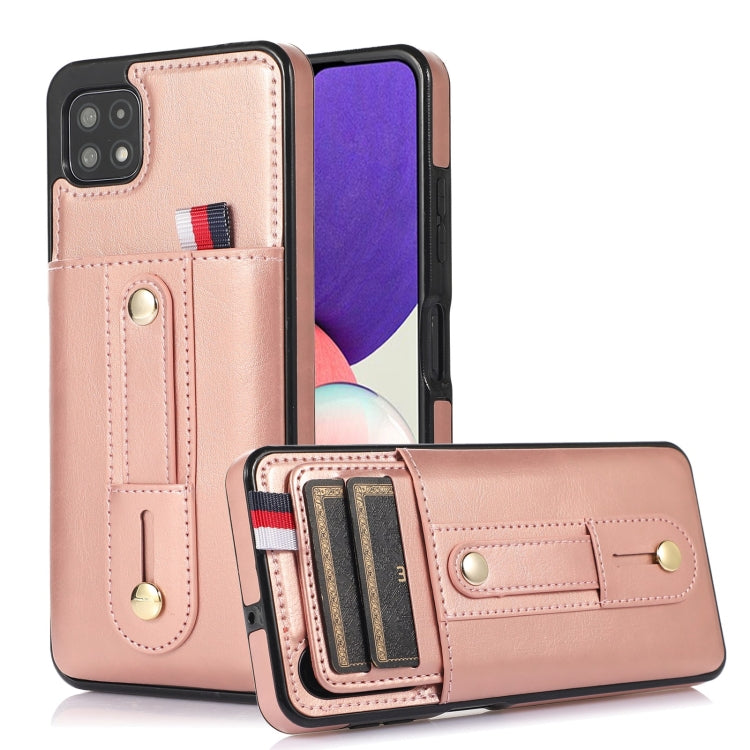 Wristband Kickstand Wallet Leather Phone Case, For Samsung Galaxy S20 FE, For Samsung Galaxy S21 FE 5G, For Samsung Galaxy A73 5G, For Samsung Galaxy A72 5G / 4G, For Samsung Galaxy A52 5G / 4G, For Samsung Galaxy A42 5G, For Samsung Galaxy A32 5G     ...