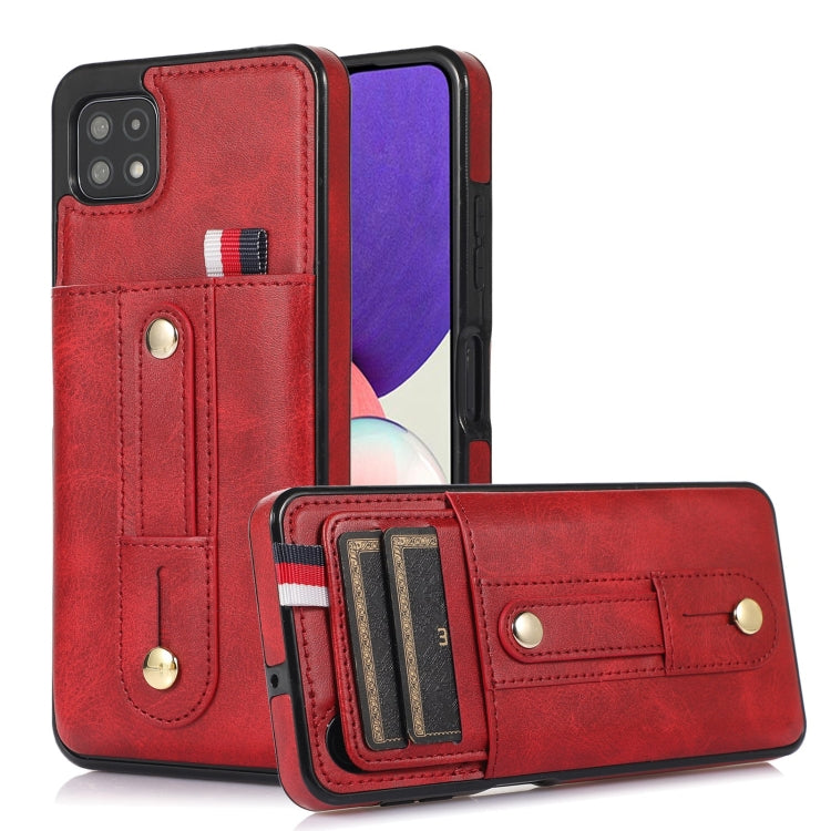 Wristband Kickstand Wallet Leather Phone Case, For Samsung Galaxy S20 FE, For Samsung Galaxy S21 FE 5G, For Samsung Galaxy A73 5G, For Samsung Galaxy A72 5G / 4G, For Samsung Galaxy A52 5G / 4G, For Samsung Galaxy A42 5G, For Samsung Galaxy A32 5G     ...