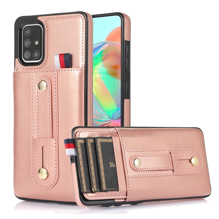 Wristband Kickstand Wallet Leather Phone Case, For Samsung Galaxy A53 5G, For Samsung Galaxy A33 5G, For Samsung Galaxy A71 5G, For Samsung Galaxy A71 4G, For Samsung Galaxy A51 5G, For Samsung Galaxy A51 4G, For Samsung Galaxy A13 5G / 4G             ...