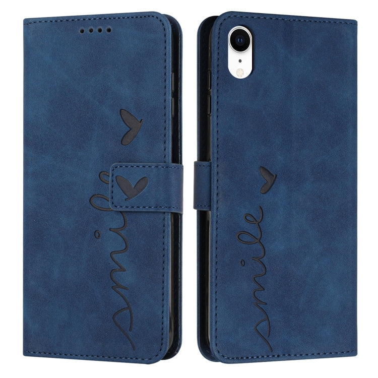 Skin Feel Heart Pattern Leather Phone Case, For iPhone XS Max, For iPhone XR, For iPhone SE 2022 / SE 2020 / 8 / 7, For iPhone 8 Plus / 7 Plus / 6 Plus