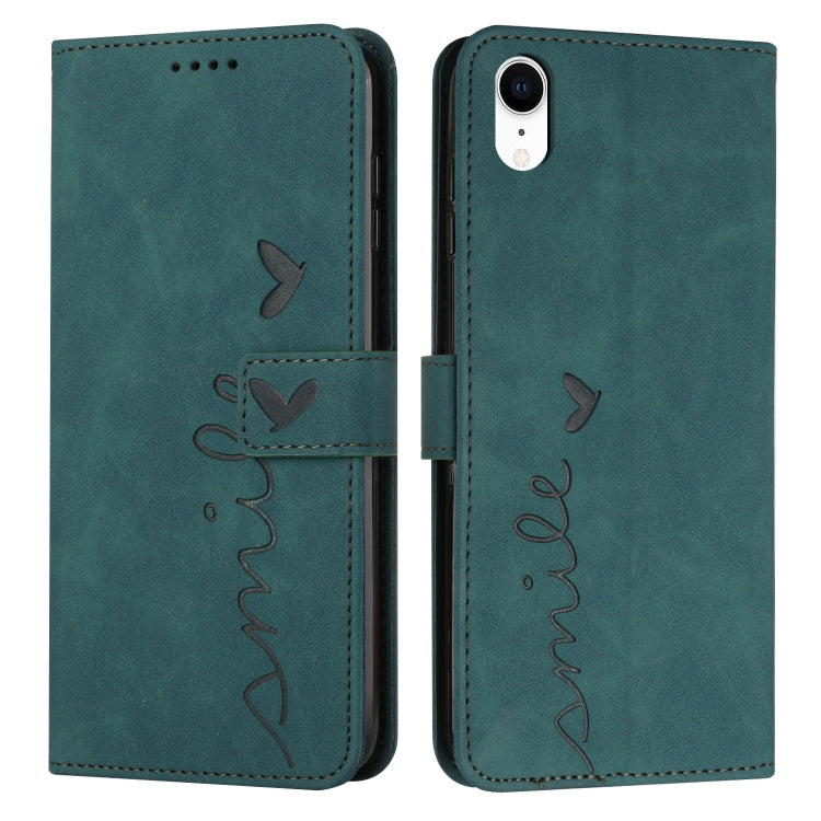Skin Feel Heart Pattern Leather Phone Case, For iPhone XS Max, For iPhone XR, For iPhone SE 2022 / SE 2020 / 8 / 7, For iPhone 8 Plus / 7 Plus / 6 Plus