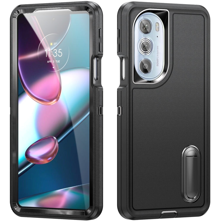 3 in 1 Rugged Holder Phone Case, For Motorola Edge 30 Pro, For Samsung Galaxy A53