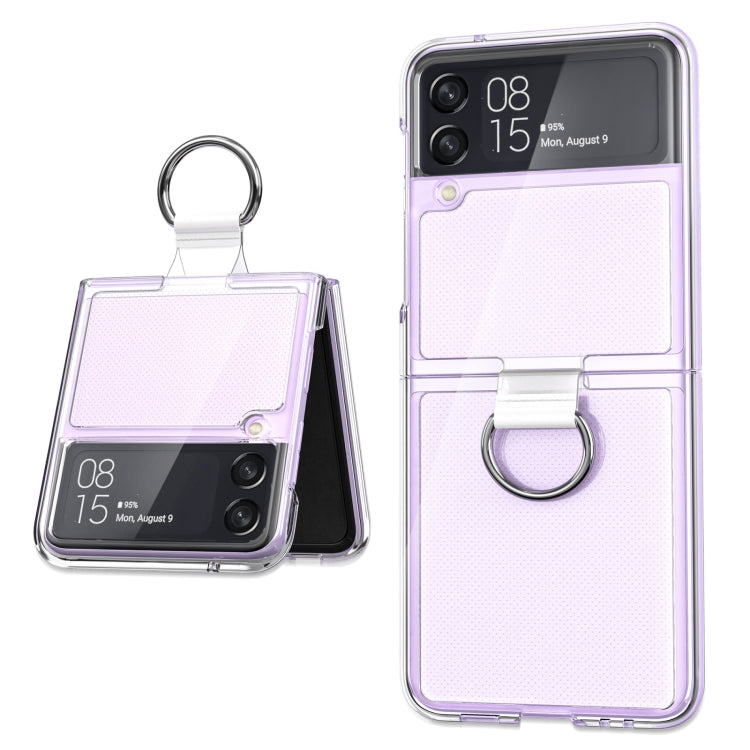 PC PVC Ring Phone Case, For Samsung Galaxy Z Flip4 5G