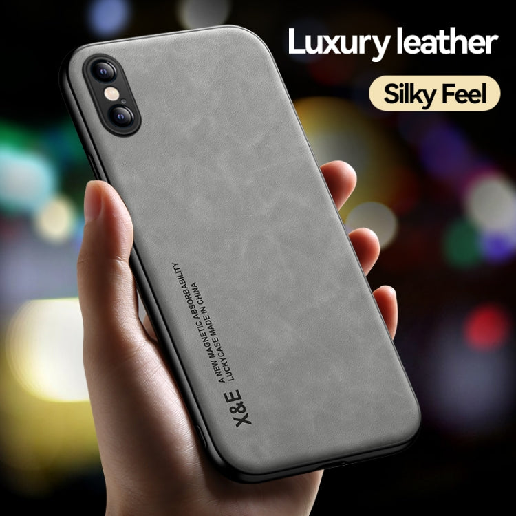 Skin Feel Magnetic Leather Back Phone Case, For iPhone XR, For iPhone XS Max, For iPhone SE 2022 / SE 2020 / 7 / 8
