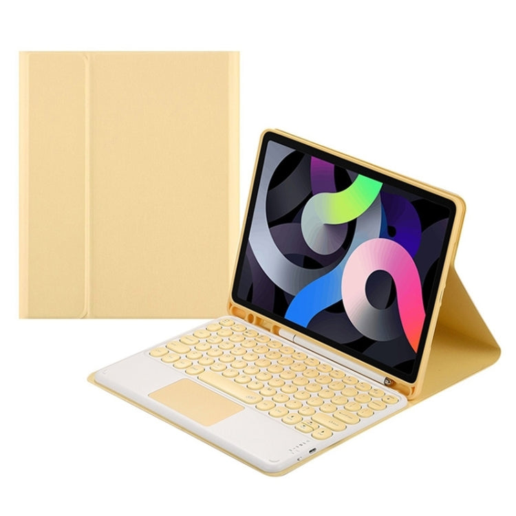 Round Cap Bluetooth Keyboard Leather Case with Pen Slot & Touchpad, For Samsung Galaxy Tab S7, For Samsung Galaxy Tab A7 10.4 2020