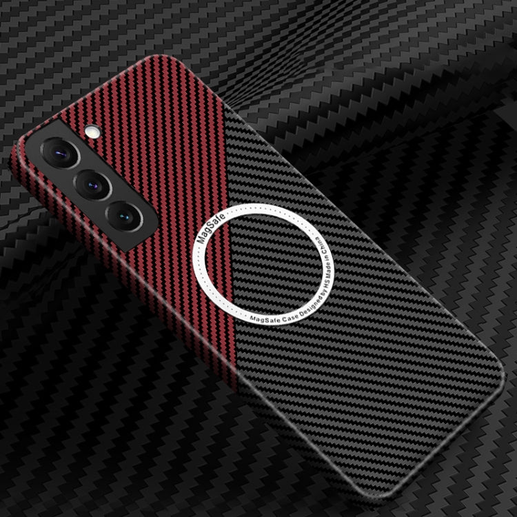 Carbon Fiber Texture MagSafe Magnetic Phone Case, For Samsung Galaxy S22 5G, For Samsung Galaxy S22 Plus 5G, For Samsung Galaxy S22 Ultra 5G, For Samsung Galaxy S21 5G, For Samsung Galaxy S21 Plus 5G, For Samsung Galaxy S21 Ultra 5G