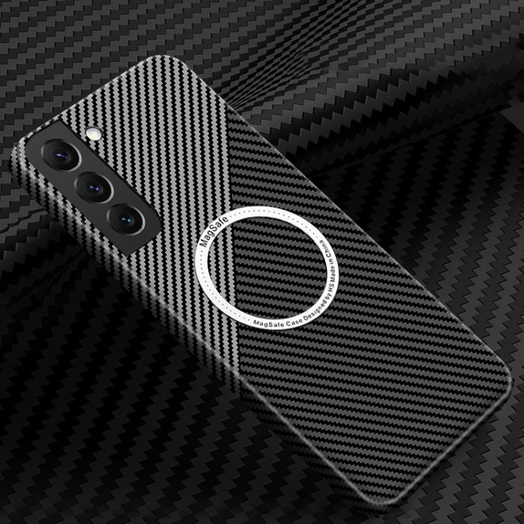Carbon Fiber Texture MagSafe Magnetic Phone Case, For Samsung Galaxy S22 5G, For Samsung Galaxy S22 Plus 5G, For Samsung Galaxy S22 Ultra 5G, For Samsung Galaxy S21 5G, For Samsung Galaxy S21 Plus 5G, For Samsung Galaxy S21 Ultra 5G