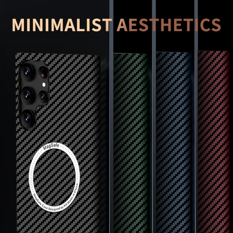 Carbon Fiber Texture MagSafe Magnetic Phone Case, For Samsung Galaxy S22 5G, For Samsung Galaxy S22 Plus 5G, For Samsung Galaxy S22 Ultra 5G, For Samsung Galaxy S21 5G, For Samsung Galaxy S21 Plus 5G, For Samsung Galaxy S21 Ultra 5G