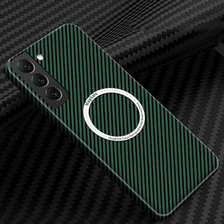 Carbon Fiber Texture MagSafe Magnetic Phone Case, For Samsung Galaxy S22 5G, For Samsung Galaxy S22 Plus 5G, For Samsung Galaxy S22 Ultra 5G, For Samsung Galaxy S21 5G, For Samsung Galaxy S21 Plus 5G, For Samsung Galaxy S21 Ultra 5G