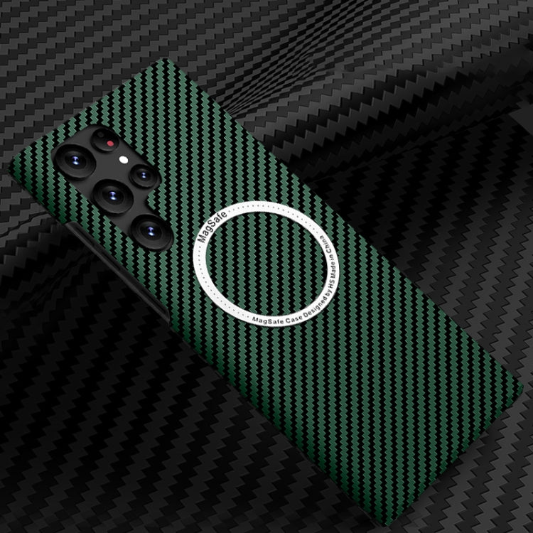 Carbon Fiber Texture MagSafe Magnetic Phone Case, For Samsung Galaxy S22 5G, For Samsung Galaxy S22 Plus 5G, For Samsung Galaxy S22 Ultra 5G, For Samsung Galaxy S21 5G, For Samsung Galaxy S21 Plus 5G, For Samsung Galaxy S21 Ultra 5G
