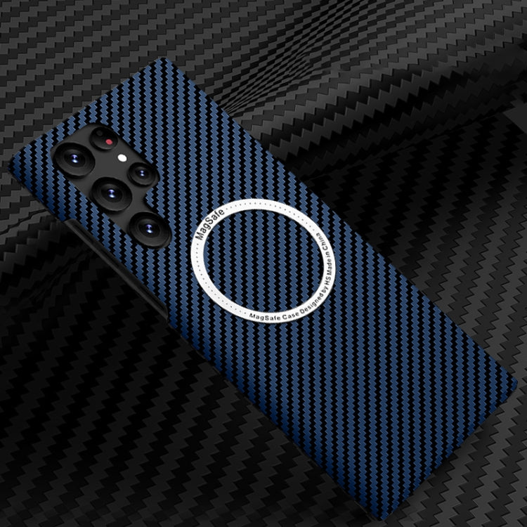 Carbon Fiber Texture MagSafe Magnetic Phone Case, For Samsung Galaxy S22 5G, For Samsung Galaxy S22 Plus 5G, For Samsung Galaxy S22 Ultra 5G, For Samsung Galaxy S21 5G, For Samsung Galaxy S21 Plus 5G, For Samsung Galaxy S21 Ultra 5G
