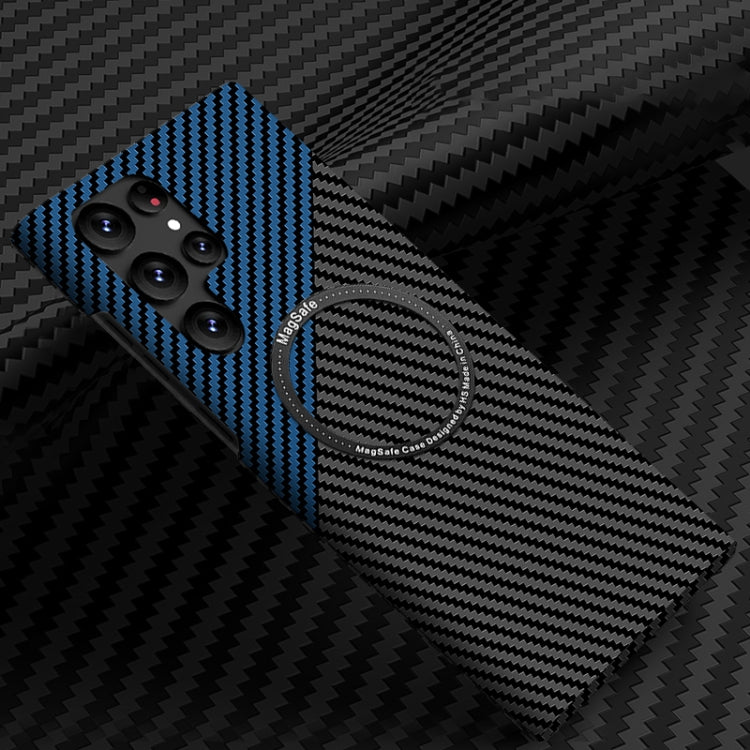 Carbon Fiber Texture MagSafe Magnetic Phone Case, For Samsung Galaxy S22 5G, For Samsung Galaxy S22 Plus 5G, For Samsung Galaxy S22 Ultra 5G, For Samsung Galaxy S21 5G, For Samsung Galaxy S21 Plus 5G, For Samsung Galaxy S21 Ultra 5G