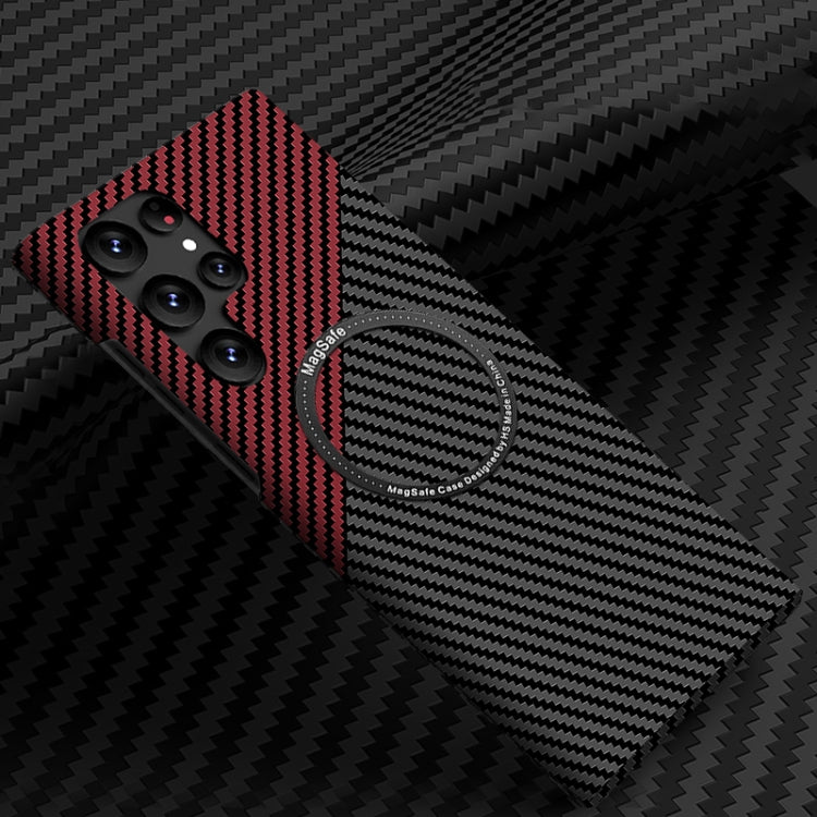Carbon Fiber Texture MagSafe Magnetic Phone Case, For Samsung Galaxy S22 5G, For Samsung Galaxy S22 Plus 5G, For Samsung Galaxy S22 Ultra 5G, For Samsung Galaxy S21 5G, For Samsung Galaxy S21 Plus 5G, For Samsung Galaxy S21 Ultra 5G