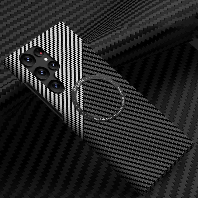Carbon Fiber Texture MagSafe Magnetic Phone Case, For Samsung Galaxy S22 5G, For Samsung Galaxy S22 Plus 5G, For Samsung Galaxy S22 Ultra 5G, For Samsung Galaxy S21 5G, For Samsung Galaxy S21 Plus 5G, For Samsung Galaxy S21 Ultra 5G